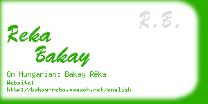 reka bakay business card