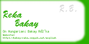 reka bakay business card